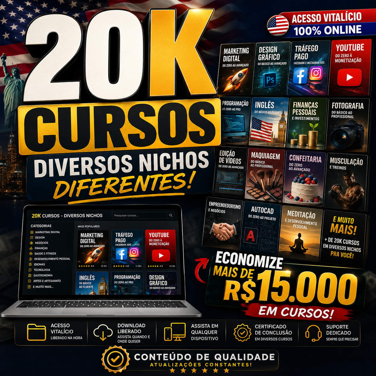 20 mil cursos