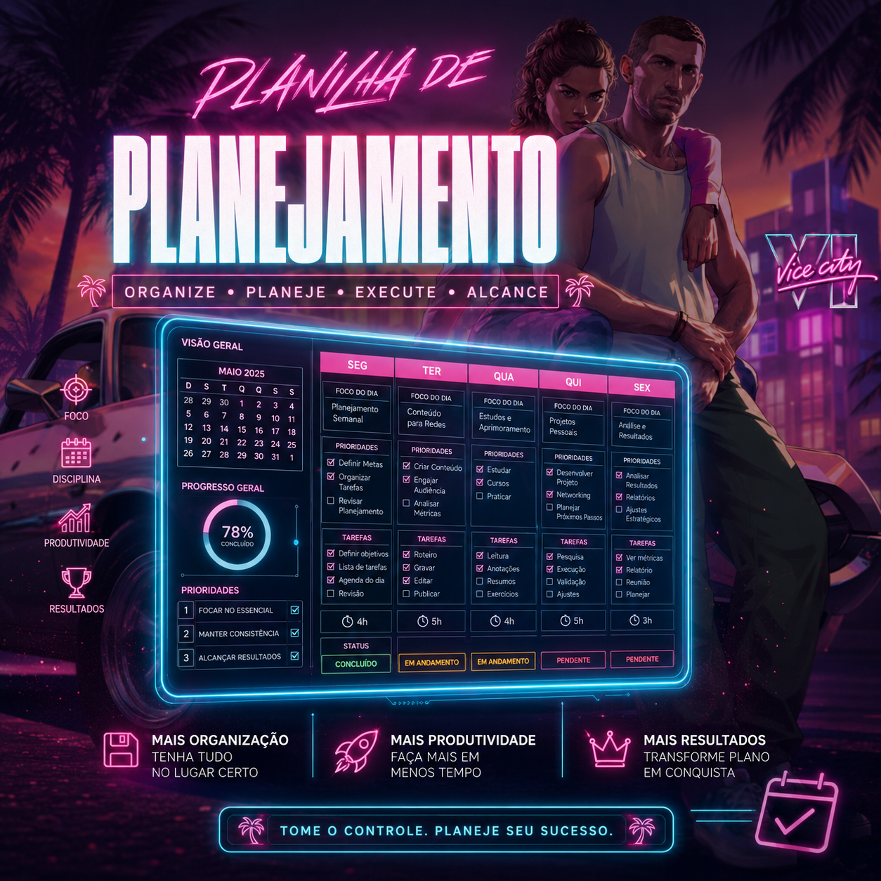 Planilha de planejamento